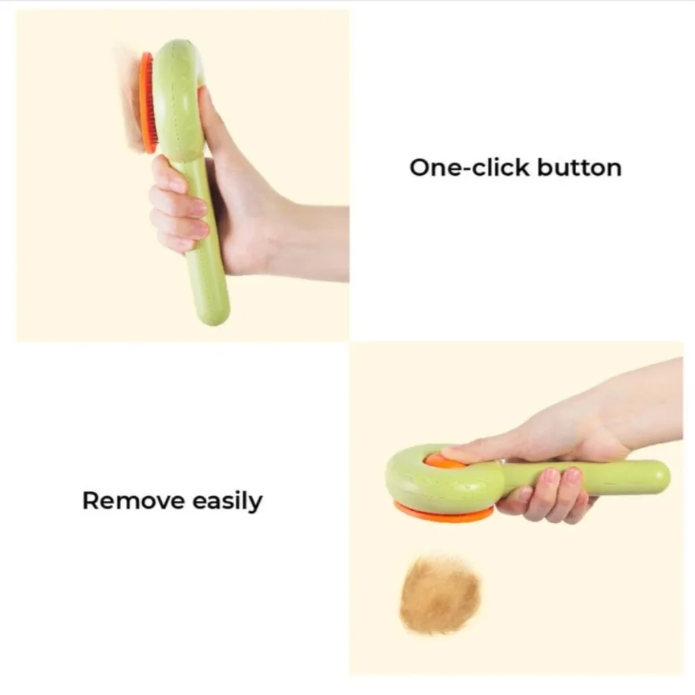 2/$25 - Donut Shaped Pet Brush For Dogs And Cats Easy One Click Clean/Empty
